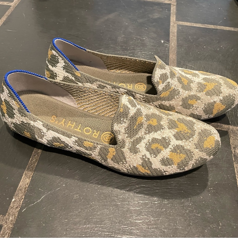 Rothy’s leopard print loafer